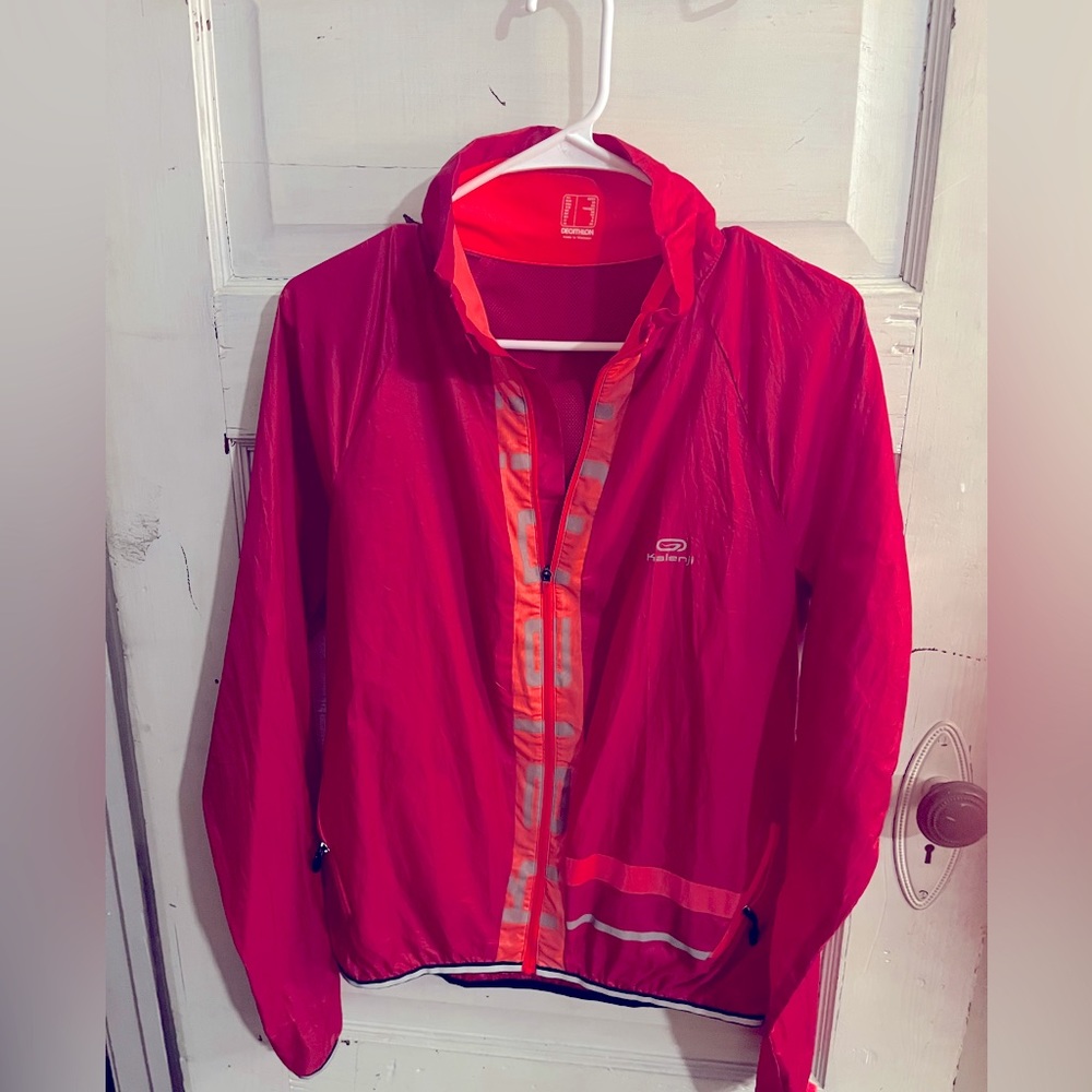 Light weight pink rain jacket
